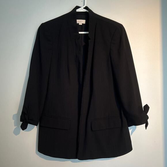 LOFT Outlet Open Front Blazer – Black – Women’s Medium - Picture 1 of 6